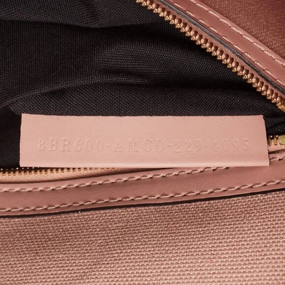 Fendi Extra Baby Pink FF Cotton Canvas Medium Baguette Bag - 8BR600 - Picture 7 of 12